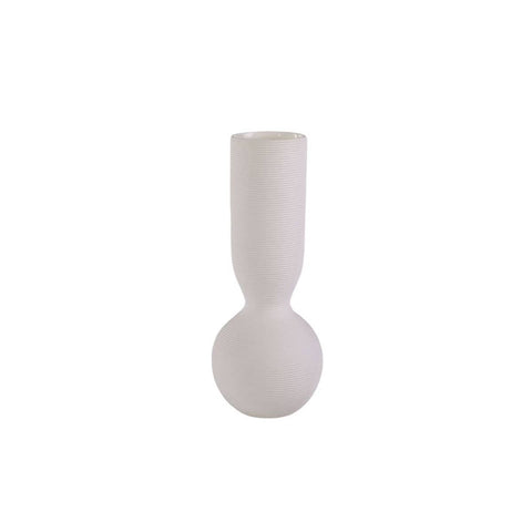 Nordic White Ceramic Vase for Dried Flowers and Home Decor - Size S, 10.5 x 26 cm