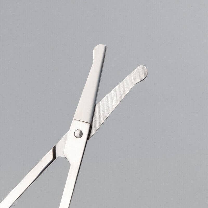 Nose Hair Scissors, Stainless Steel Round Tip Trimmer - Silver - view 4