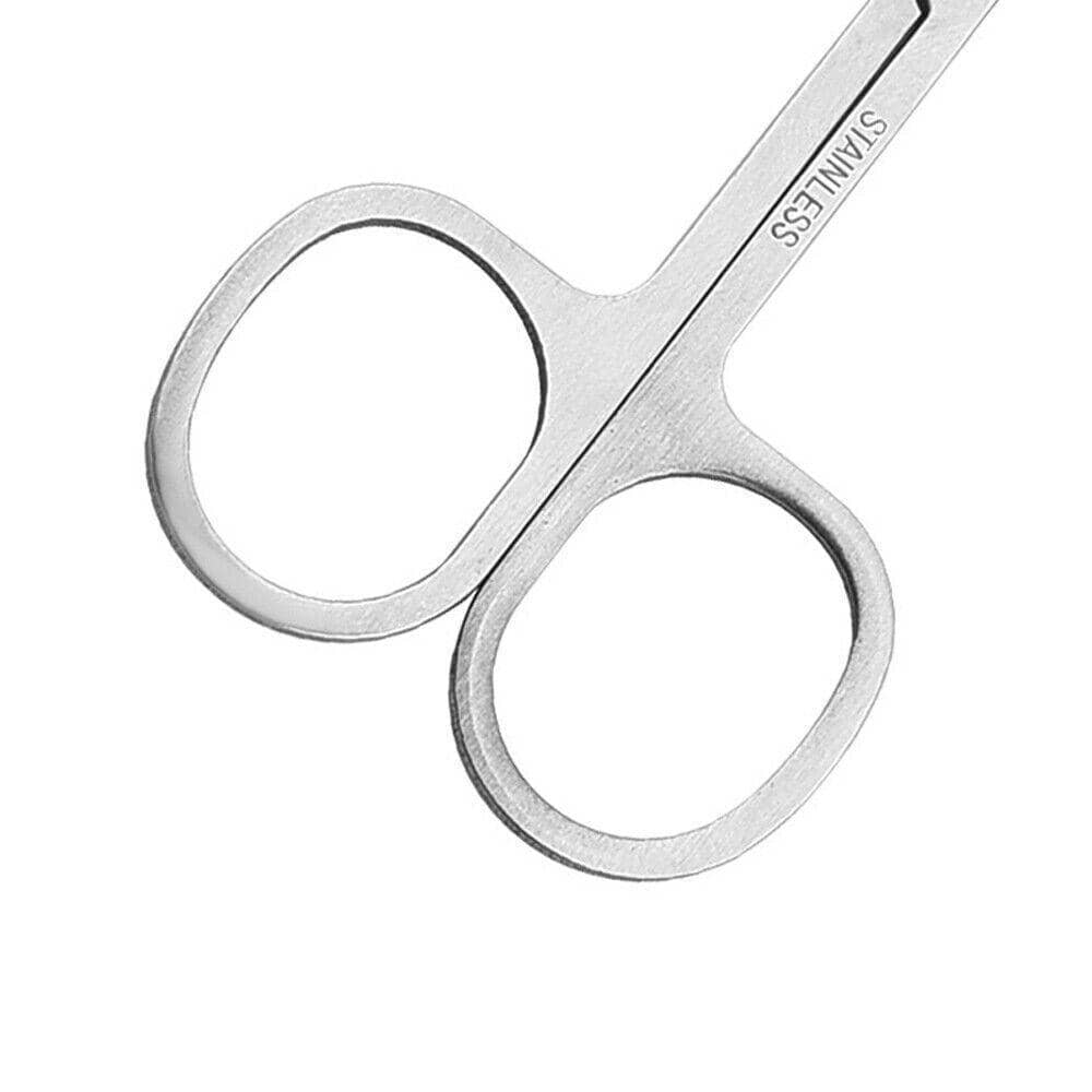 Nose Hair Scissors, Stainless Steel Round Tip Trimmer - Silver - view 5