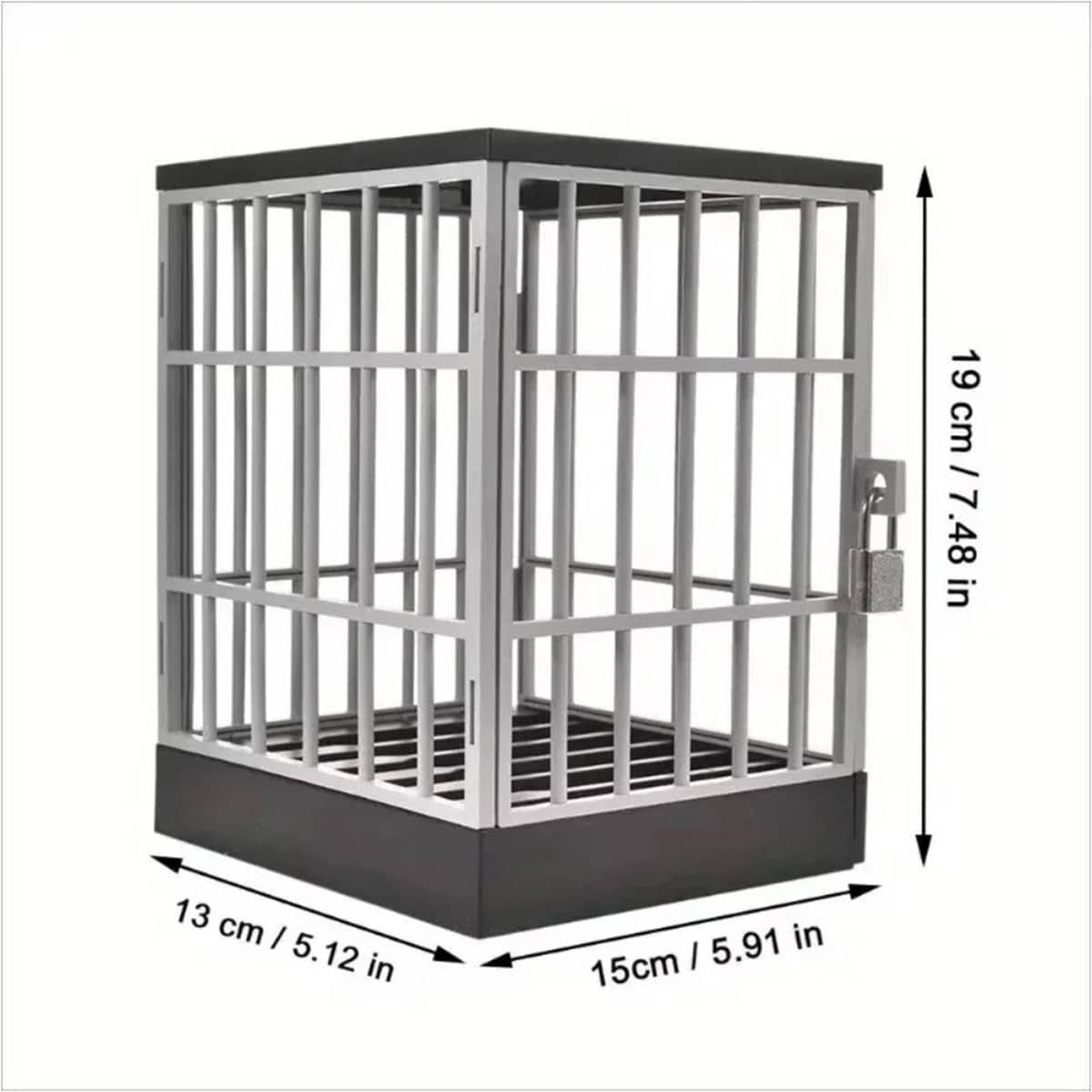 Novelty Phone Storage Cage with Padlock and 2 Keys - view 3