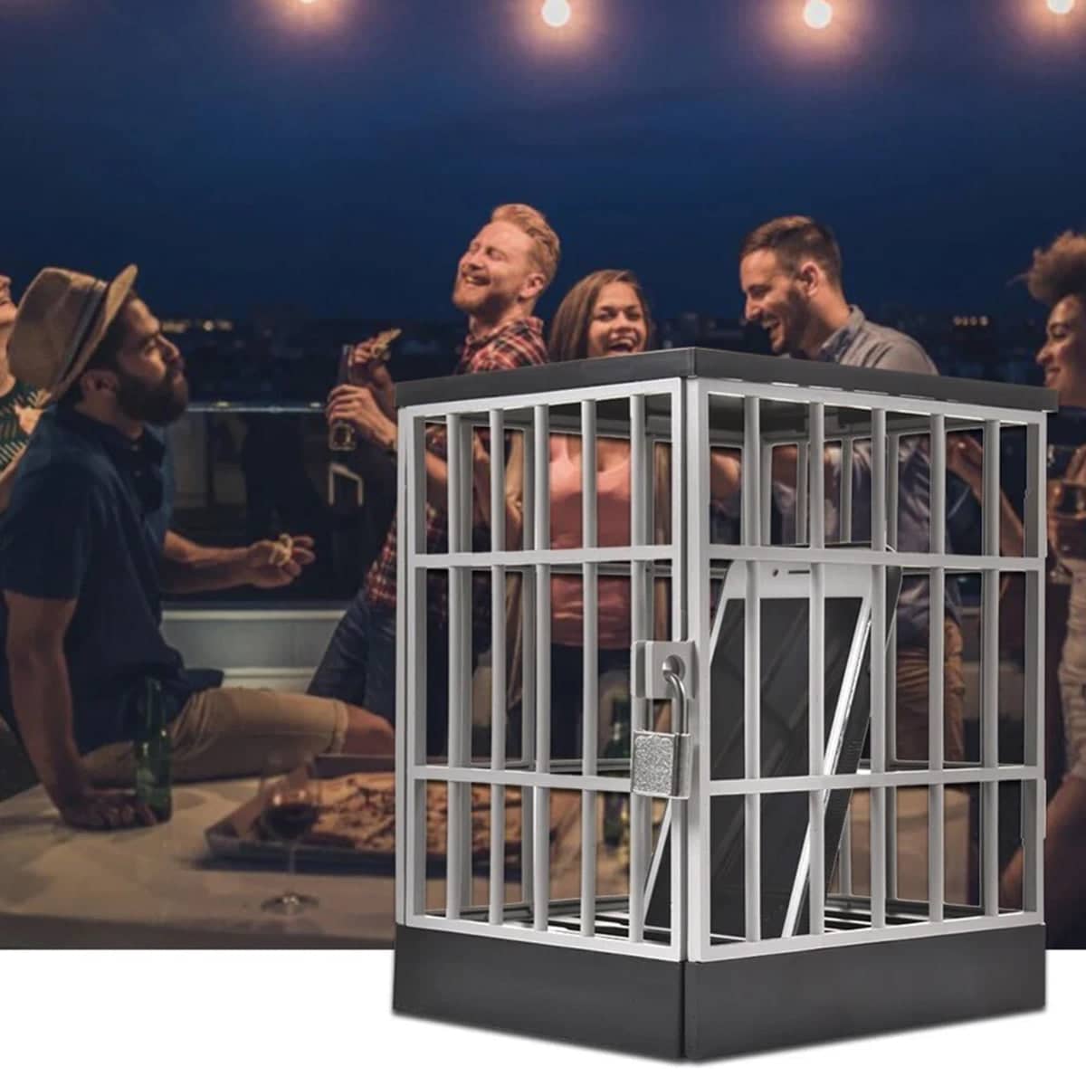 Novelty Phone Storage Cage with Padlock and 2 Keys - view 5