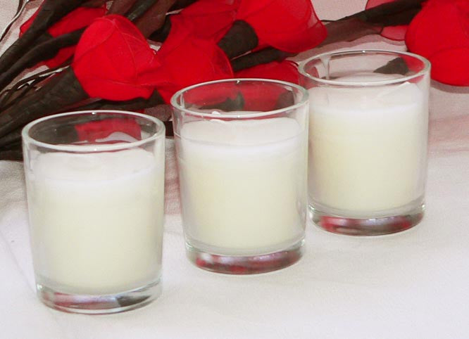 10 White Wax Clear Glass Holder Votive Candle - Wedding Event Centrepiece Table Decoration - SuperSaverAU - view 5