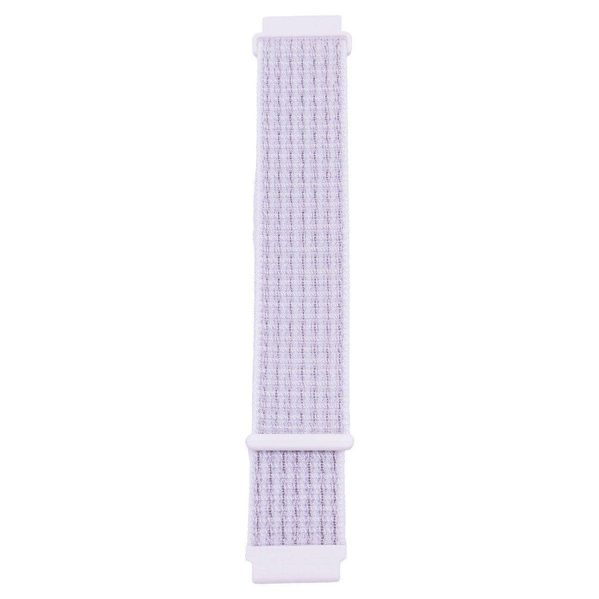 Nylon Sport Loop Watch Strap, 20 mm with Hook-And-Loop Closure - White