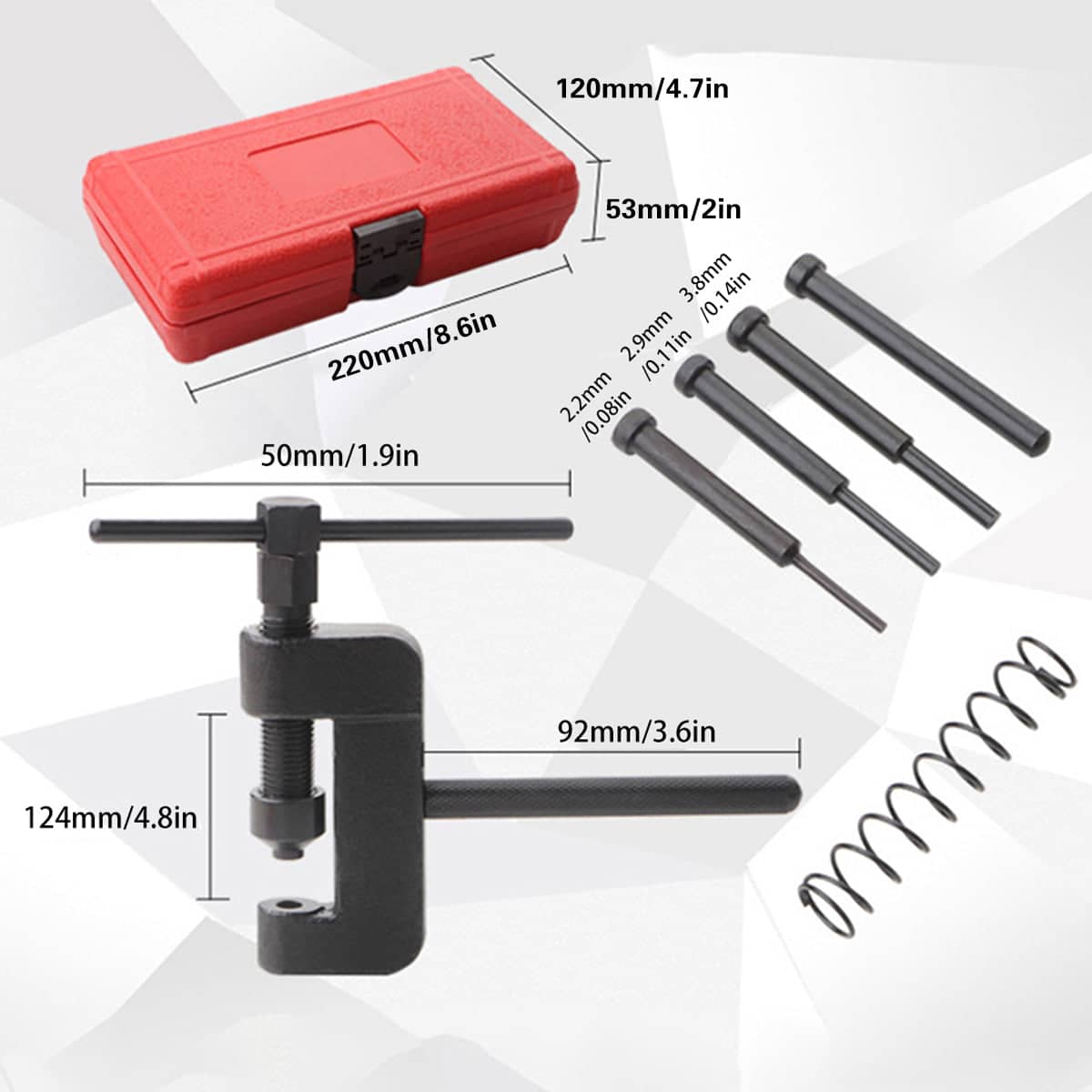Pack of 13 Bicycle Chain Breaker and Riveting Press Tool Set - view 3