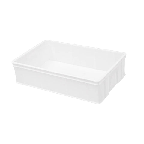 Pack of 2 Rectangular Thickened Plastic Storage Box Durable for Household - White, 71 x 45.5 x 18 cm