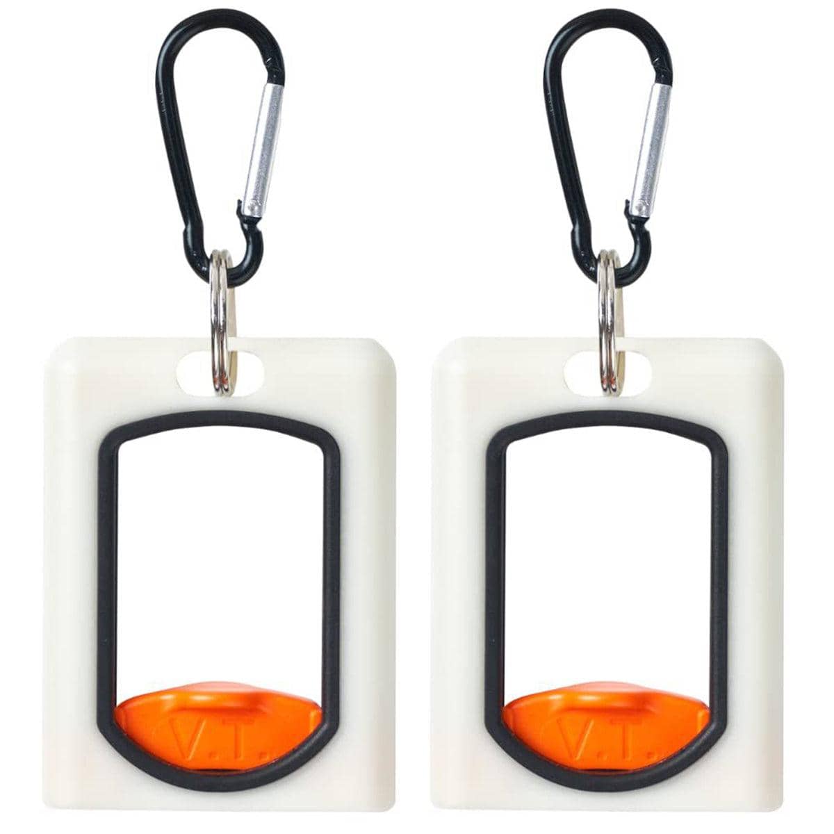 Pack of 2 Square Cable Tie Organisers with Carabiner, Glow in the Dark - view 2