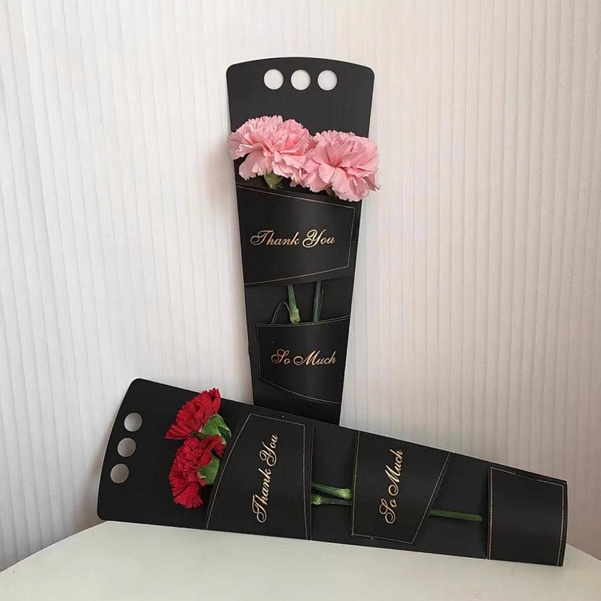 Pack of 20 Paper Flower Boxes for Roses and Gifts - Black, 50 x 13 cm - view 5