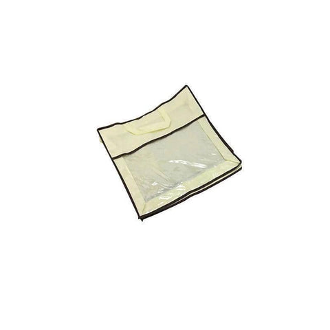 Pack of 5 Dustproof Zip Storage Bags for Quilts and Pillows - Beige, 30 x 40 x 10 cm