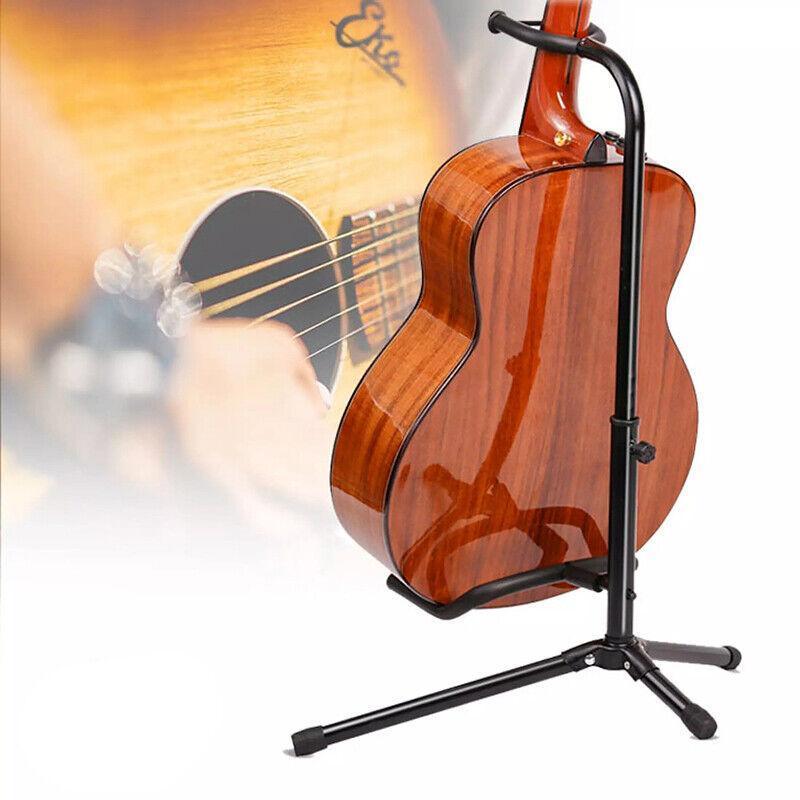 Padded Guitar Stand Tripod Floor Rack for Electric, Acoustic and Bass Guitars - view 3
