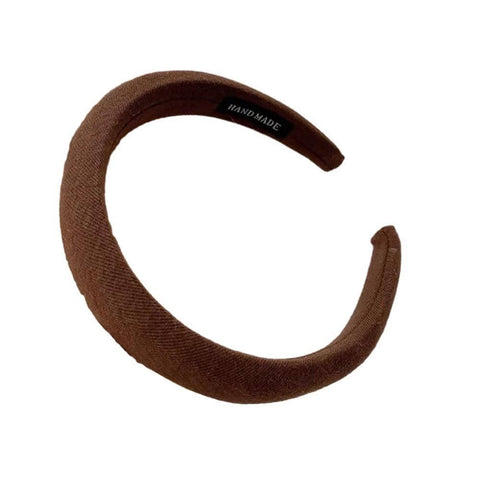 Padded Sponge Headband for Women - Dark Brown