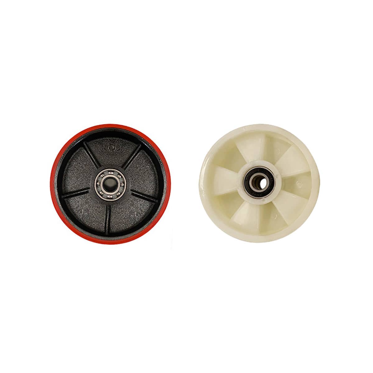 Pallet Truck Wheel 180 x 50mm, Cream White Nylon (Model 1) - view 3