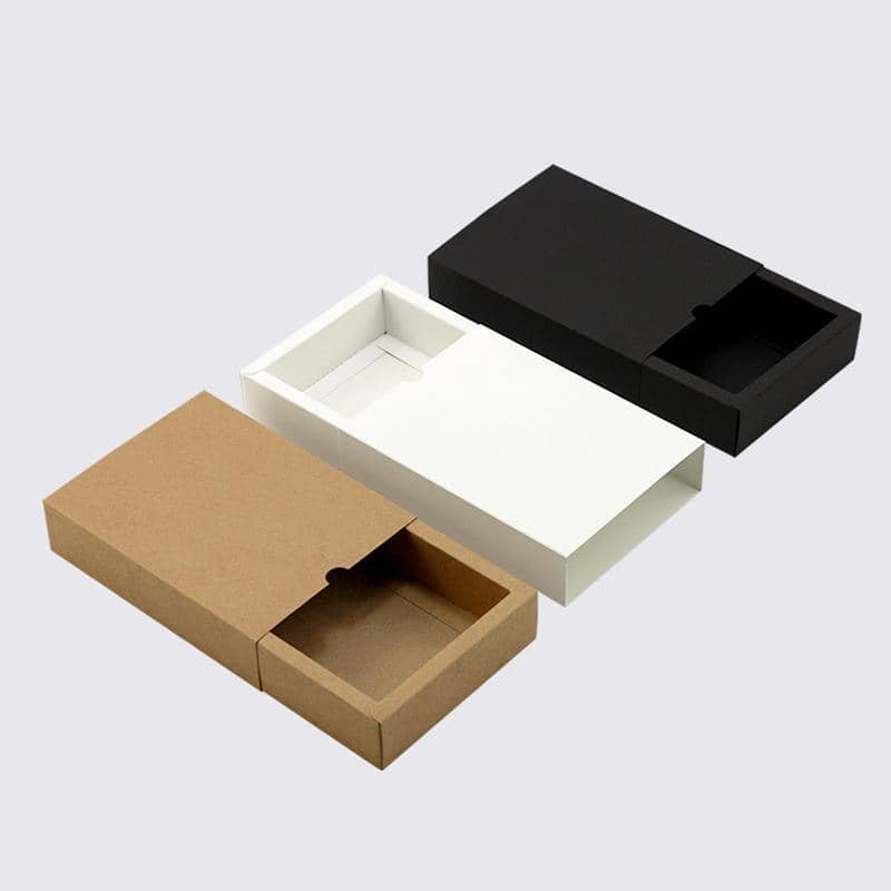 Paper Drawer Gift Box for Jewellery and Tea, Black - 8 x 8 x 4 cm, Pack of 100 - view 3