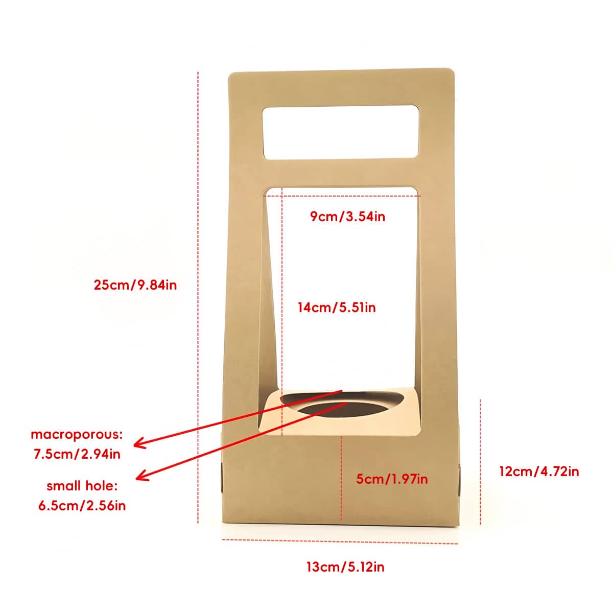 Paper Flower Gift Boxes with Handle, Pack of 30 - Kraft - view 4