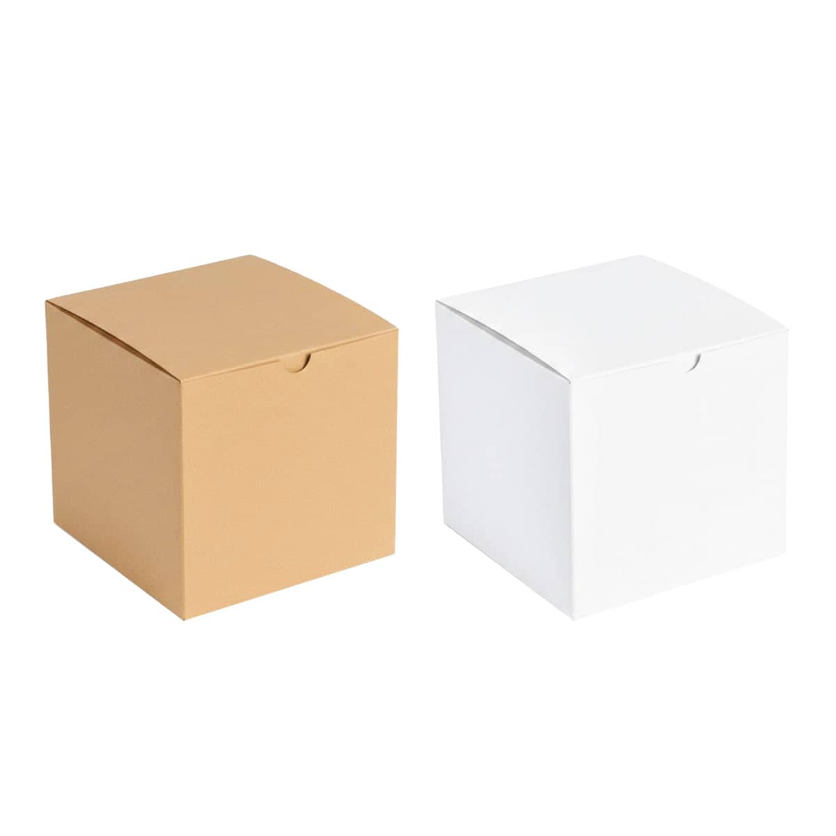 Paper Gift Boxes 10 x 10 x 10 cm, Pack of 50 - White - view 3
