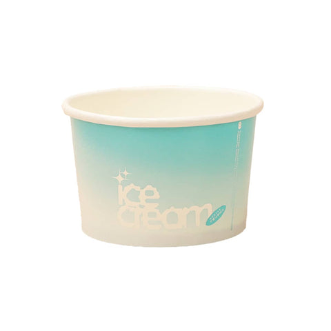 Paper Ice Cream Cups, 4 oz, Pack of 100 - Blue