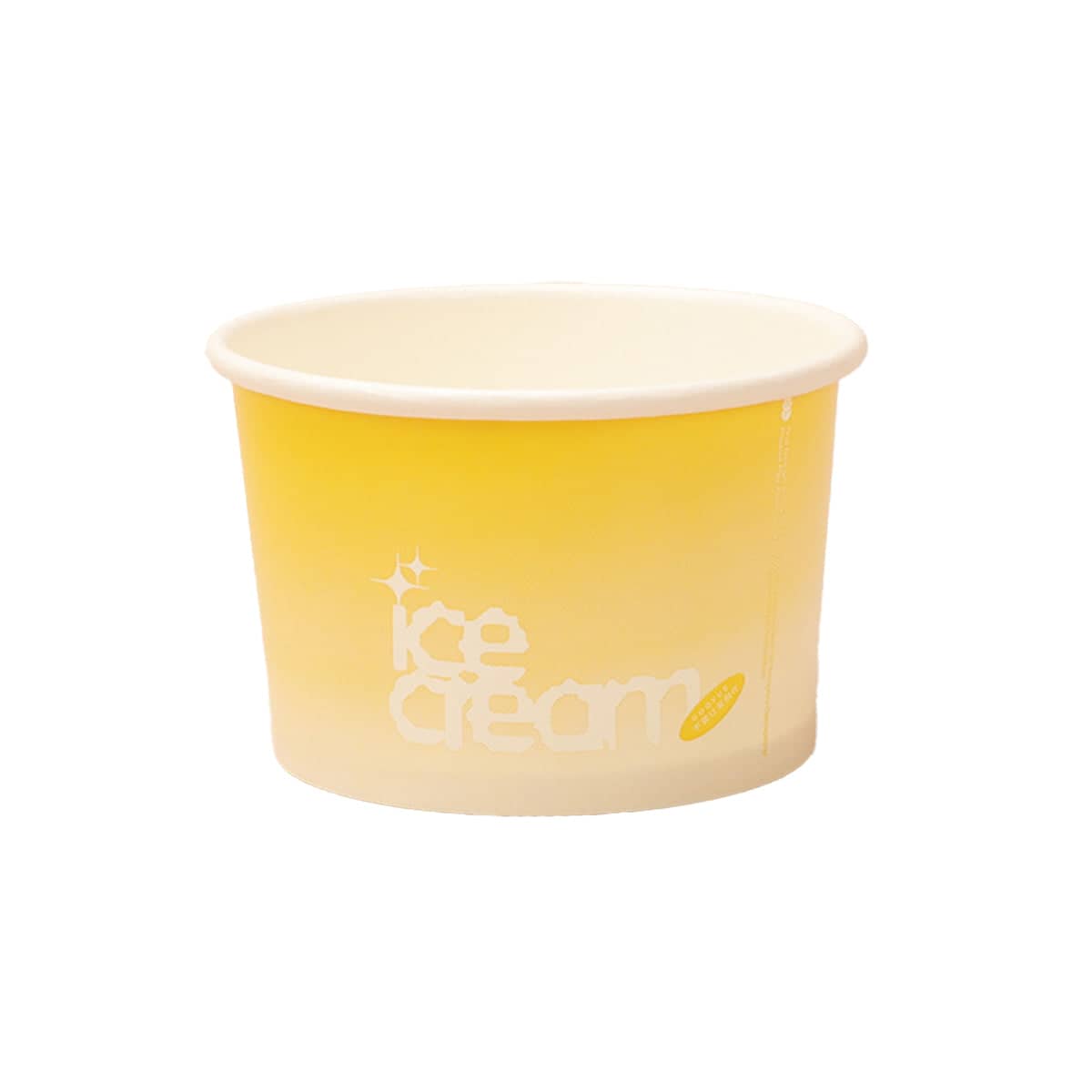 Paper Ice Cream Cups, 4 oz, Pack of 100 - Yellow