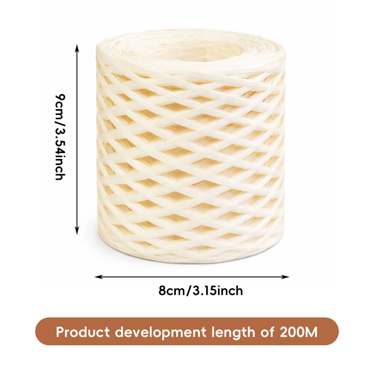 Paper Raffia Ribbon Rope, Pack of 3 Rolls - Light Blue - view 4