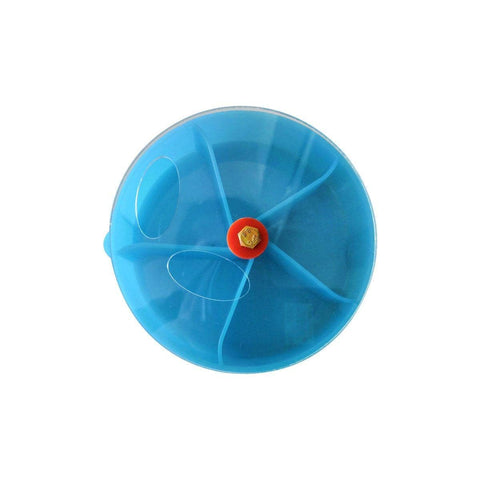Parrot Foraging Wheel Toy, Bird Chew Food Dispenser - Blue