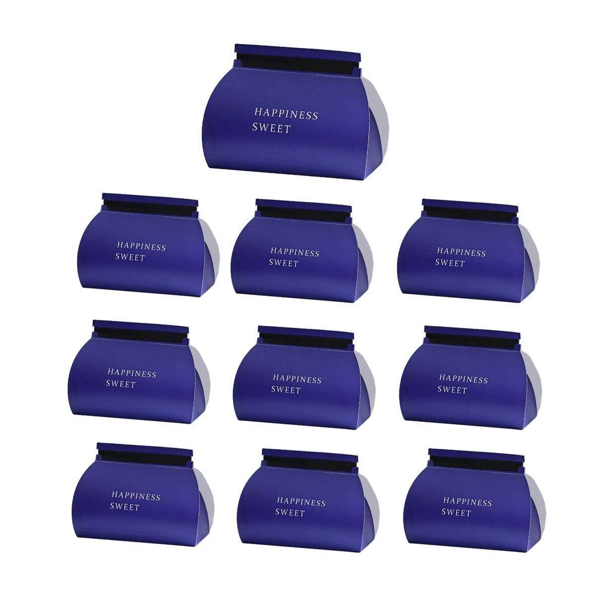 Pastry Boxes for Mousse and Layer Cakes, Pack of 10 - Dark Blue