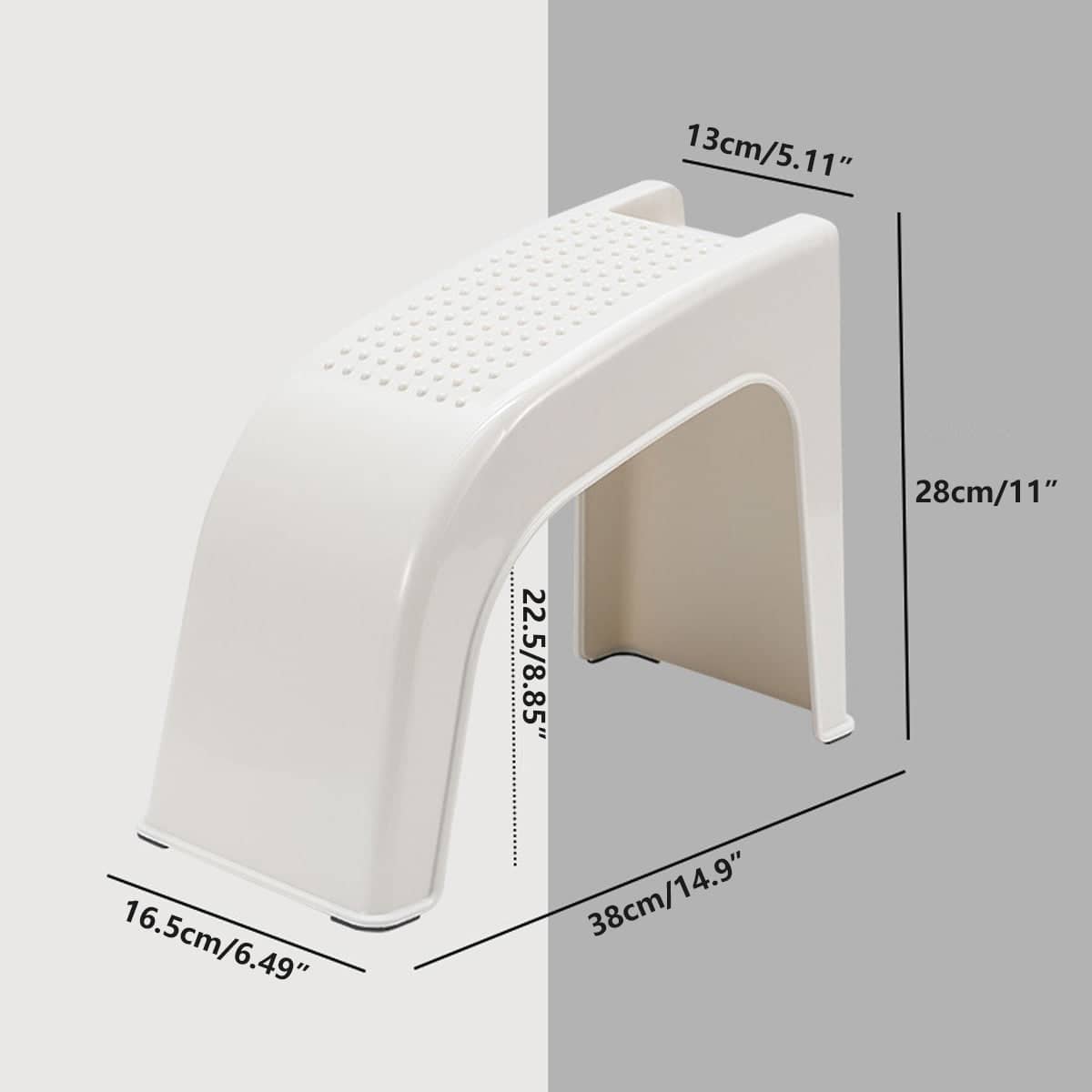 Pedicure Stool Foot Care Nail Cutting Stool Non-Slip Base Durable - Cream White, Pack of 2 - view 3