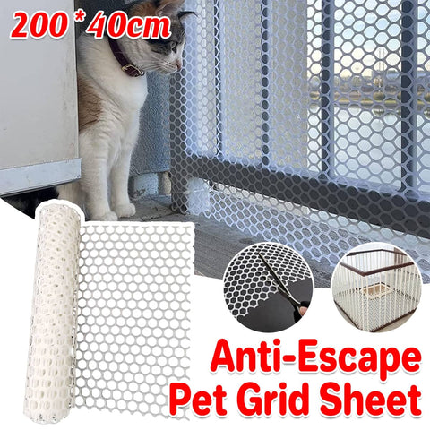 Pet Anti-Escape Grid Sheet for Dog Cages and Fences - 200 x 40 cm HDPE