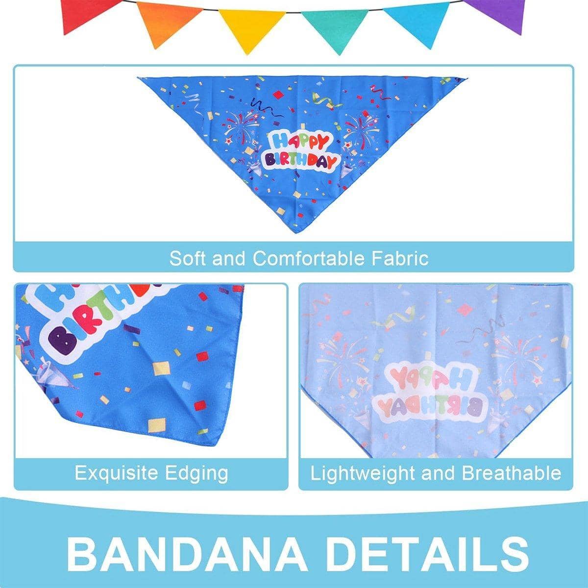 Pet Birthday Cake Hat and Happy Birthday Bandana Set - Pink - view 5