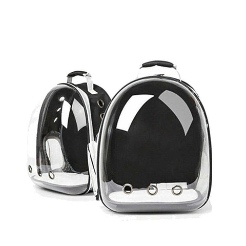 Pet Carrier Backpack for Cats and Dogs, Space Capsule Design - Black