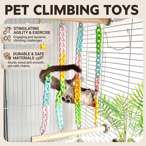 Pet Climbing Chain Toy for Sugar Gliders and Small Animal Cages