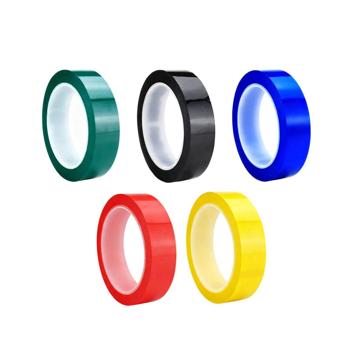 PET Electrical Insulation Tape, 18 mm x 66 m, Pack of 5 - Red - view 3
