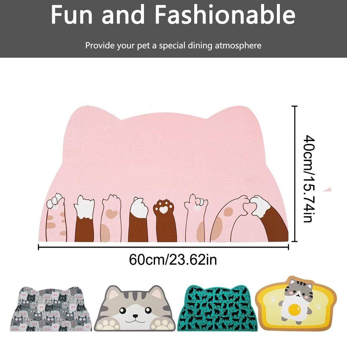Pet Feeding Mat in Diatomite, 40 x 60 cm - view 4