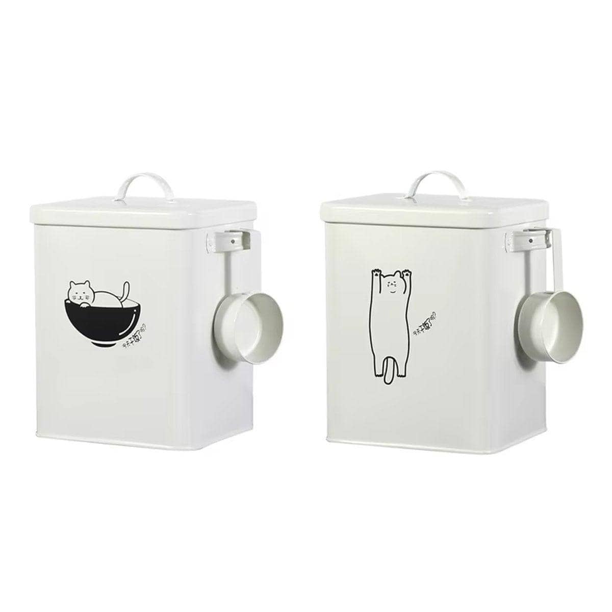 Pet Food Storage Container 6L Sealed Metal Tin - Rice Bowl Cat - view 3