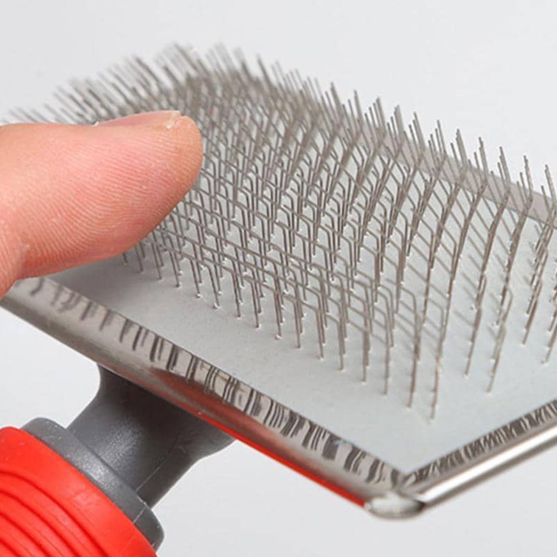 Pet Slicker Brush for Dogs and Cats, Medium (17 x 11.6 cm) - Red - view 5