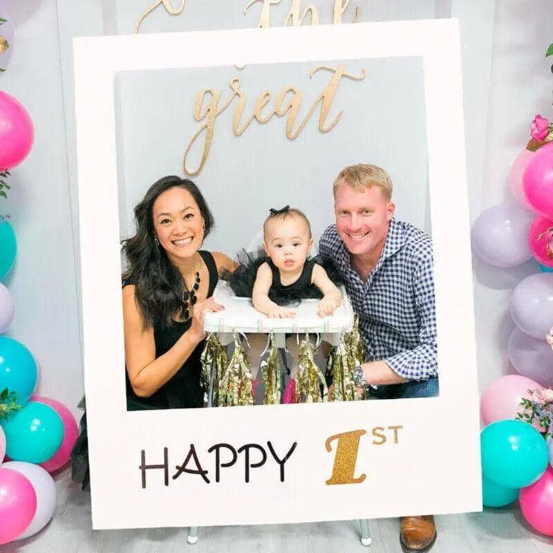 Photo Booth Props Paper Picture Frame - Happy 1st, 68 x 48 cm - view 3