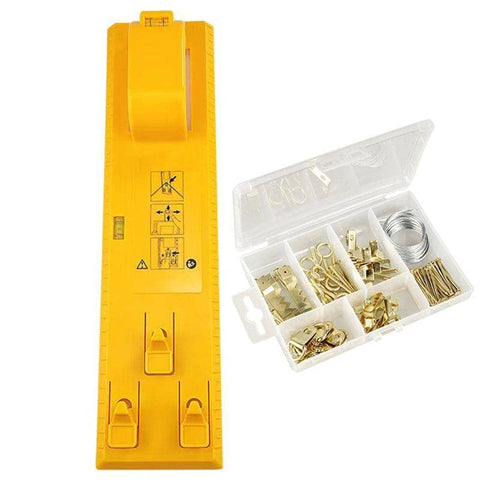 Picture Hanging Level Tool and Hardware Kit - Level Ruler and Accessories Set