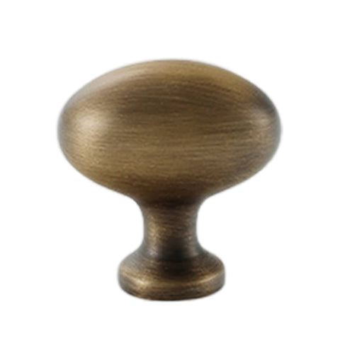 Pigeon Egg Cabinet Knob, Single Hole - Antique Bronze