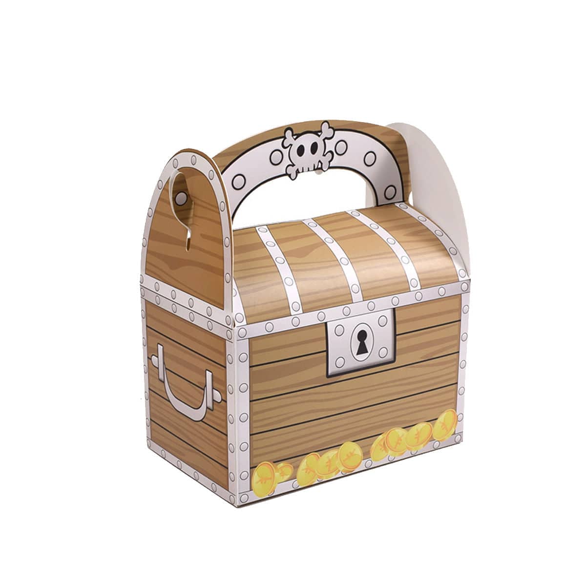 Pirate Treasure Chest Party Favour Boxes with Handle, 50 Pack - view 2