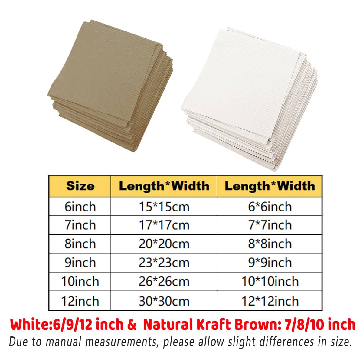 Pizza Box Pads Greaseproof Paper Liners - 7 Inch (17 x 17 cm), 100 Pack - view 4