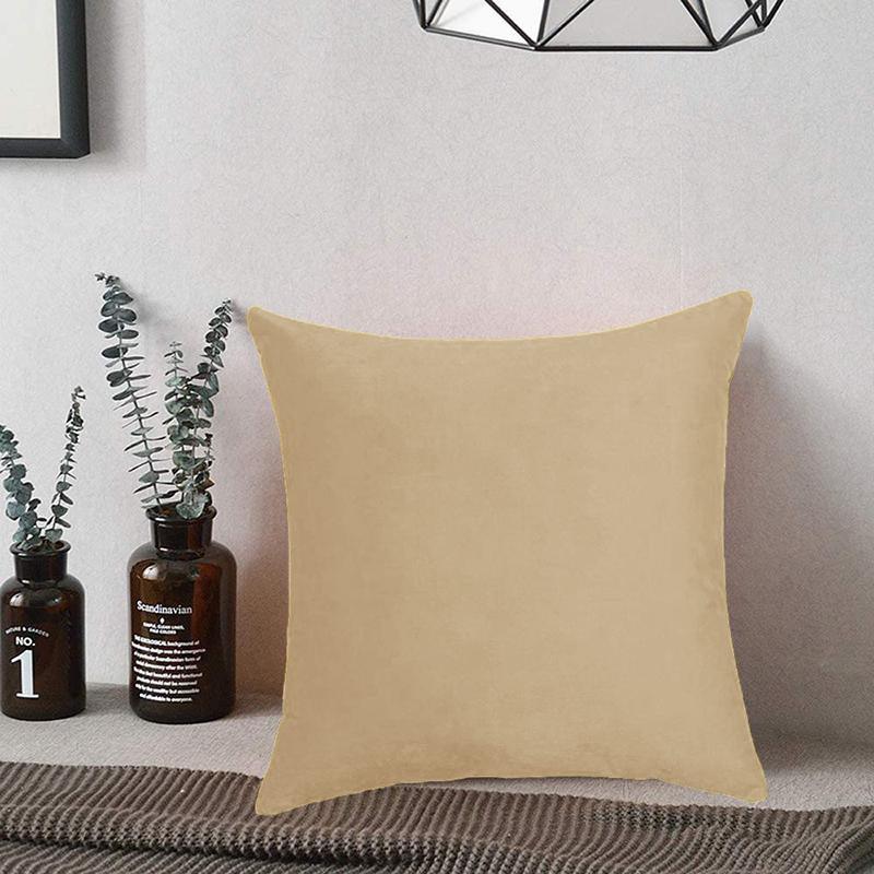 Plain Solid Colour Polyester Cushion Cover - Green, Small 45 x 45cm - view 7