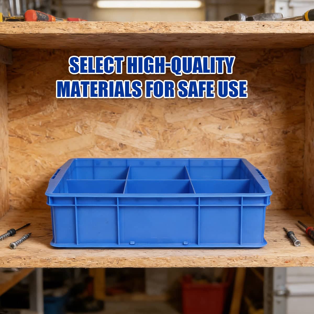 Plastic Hardware Storage Box, 59 x 38 x 14.5 cm - 3 Compartments - view 5