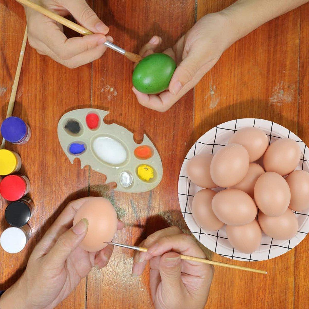 Plastic Painting Eggs for DIY Craft - Pack of 6 - view 7