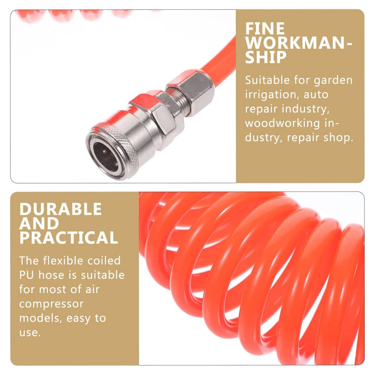 Pneumatic Telescopic Spring Air Hose for Air Compressors, PE Tube - 15 m - view 5
