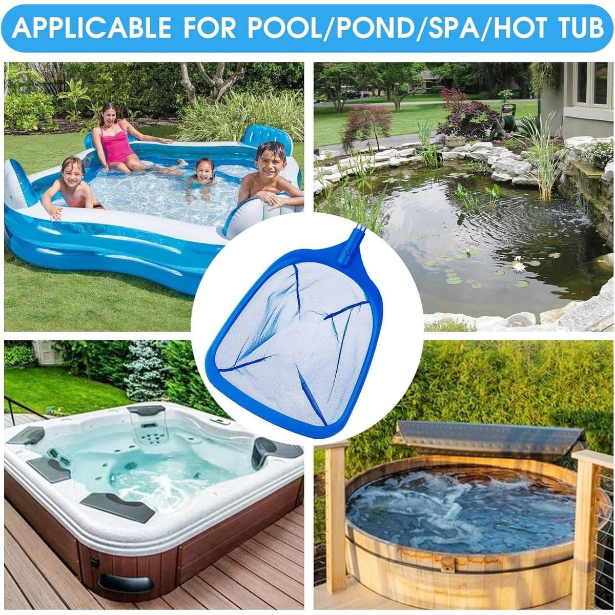 Pool Skimmer Net with Aluminium Handle for Pools, Ponds and Aquariums - view 4