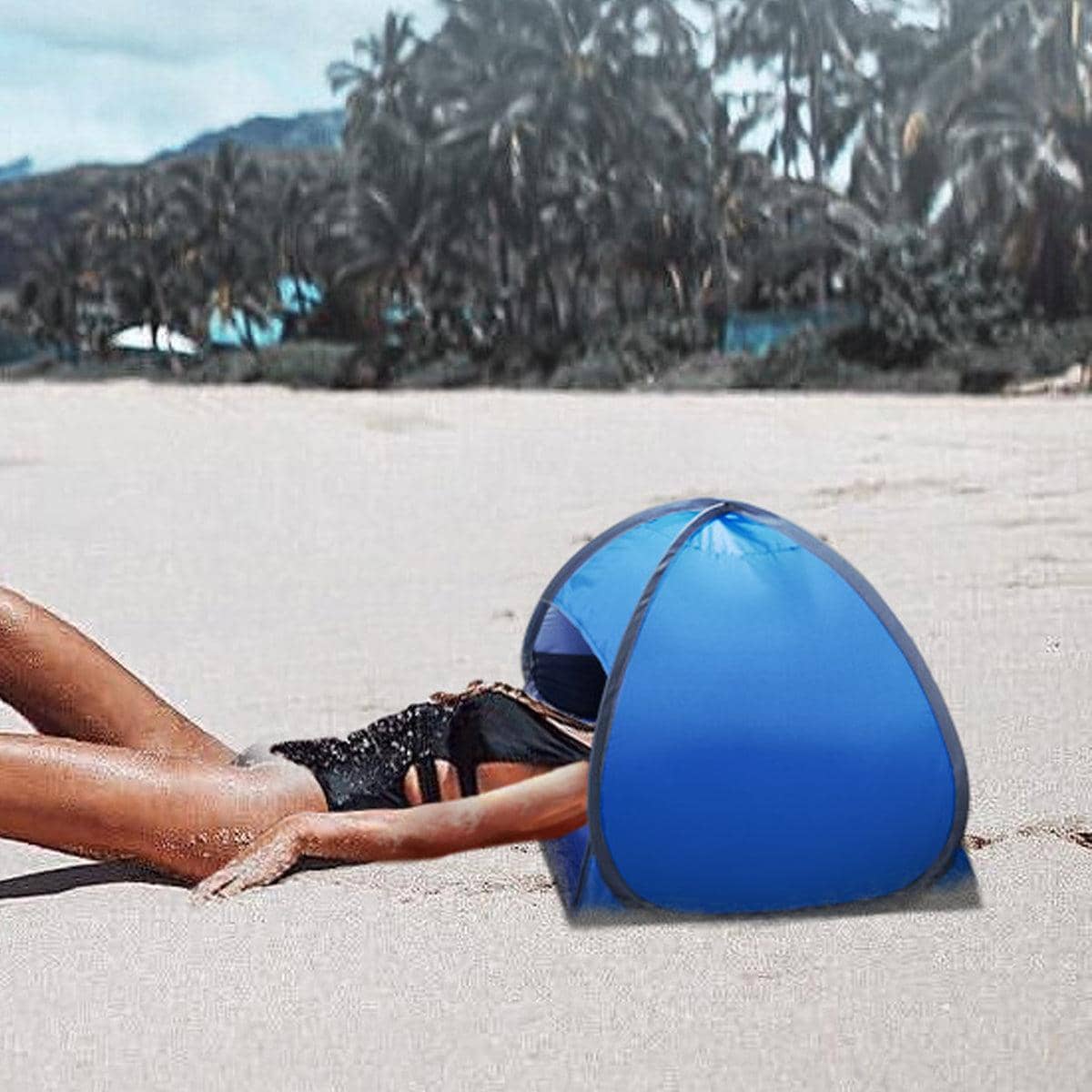 Pop-Up Beach Sun Shade Tent - Blue, Medium (70 x 50 x 45 cm) - view 5