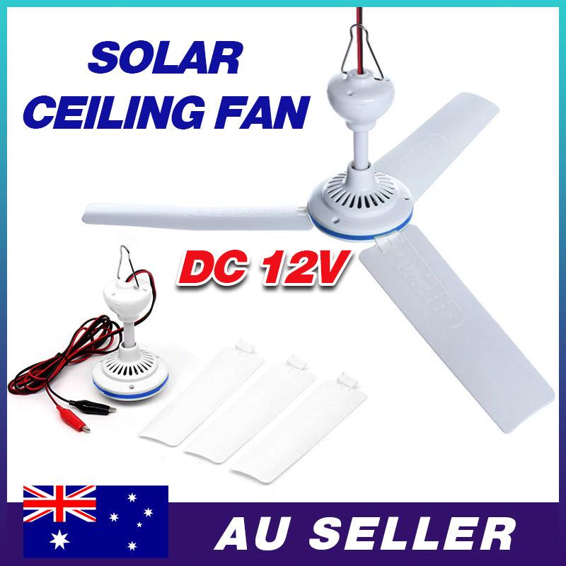 Portable 12V Ceiling Fan 3 Blade for Caravan, Camping and Solar Power