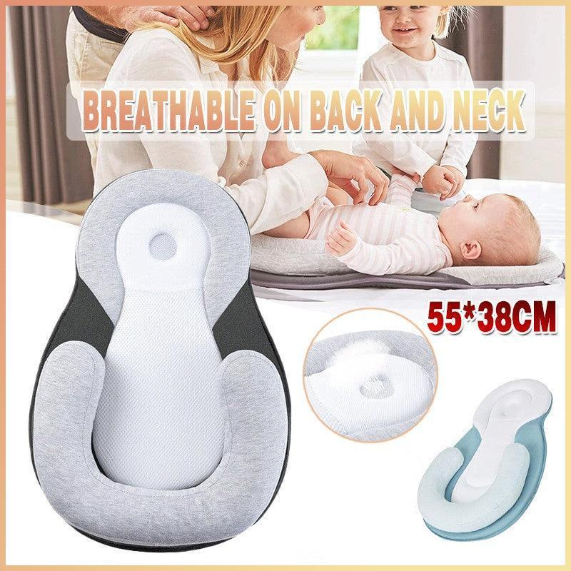 Portable Baby Nest Bed, Folding Newborn Cot Mattress for Travel - Blue - view 2