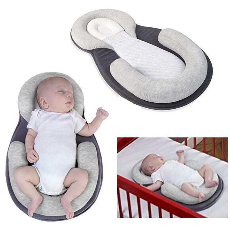 Portable Baby Nest Bed, Folding Newborn Cot Mattress for Travel - Blue - view 5