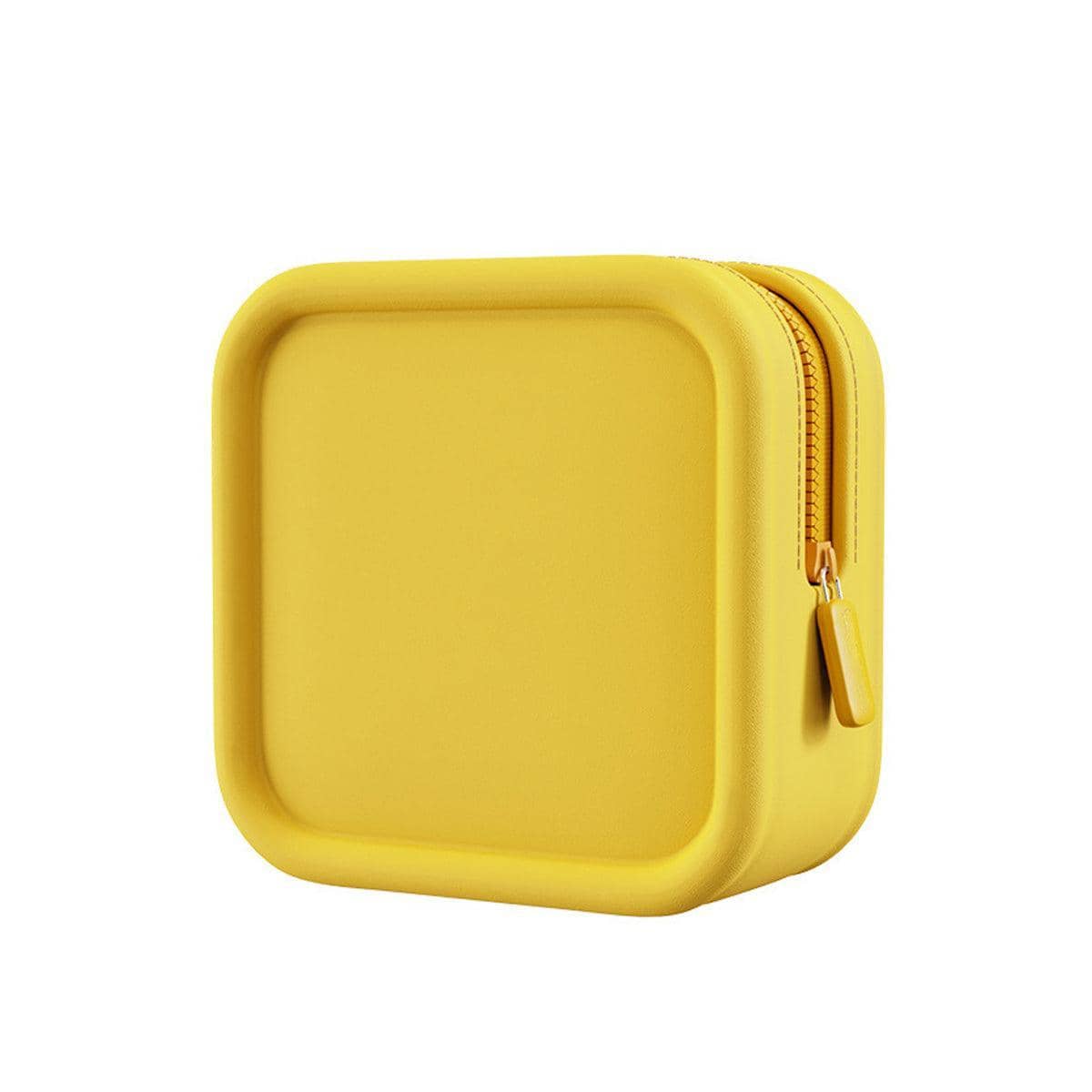 Portable Cosmetic Bag, Travel Toiletry Organiser - Yellow, 12.5 x 12.5 x 6.5cm - view 2