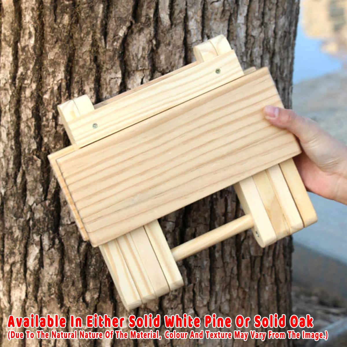 Portable Foldable Low Stool Solid Wood Space Saving for Home and Outdoor Use - view 5