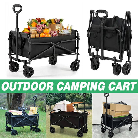 Portable Folding Camping Trolley with Swivel Wheels - 300 kg Capacity