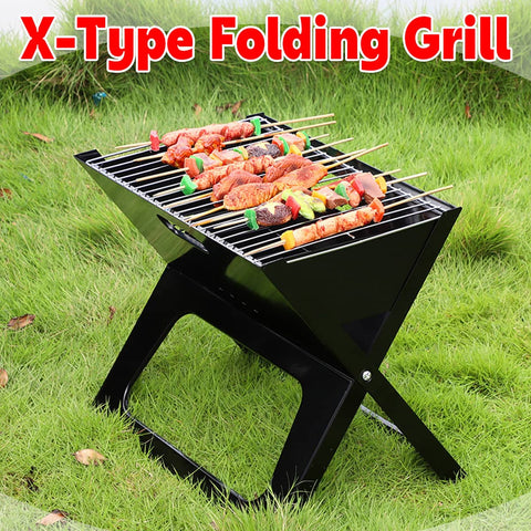 Portable Folding Charcoal BBQ Grill for Outdoor Camping and Picnics